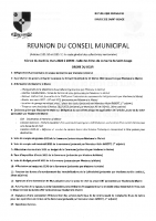 Ordre du Jour – Conseil Municipal 31 mars 2022