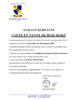 2025 avis habitants vente de bois mort