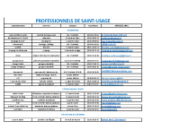 PROFESSIONNELS DE SAINT-USAGE